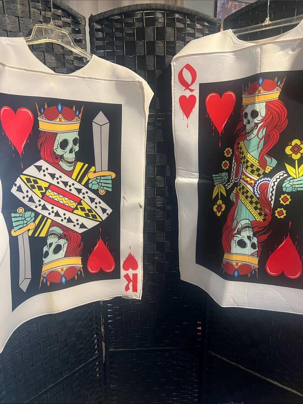 Dark King & Dark Queen of Hearts Adult Costumes Fits Up to 6'/200 Lbs